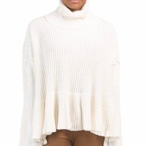 Free People Swing Layered Knit Sweater Classic Coquette Balletcore Lagenlook